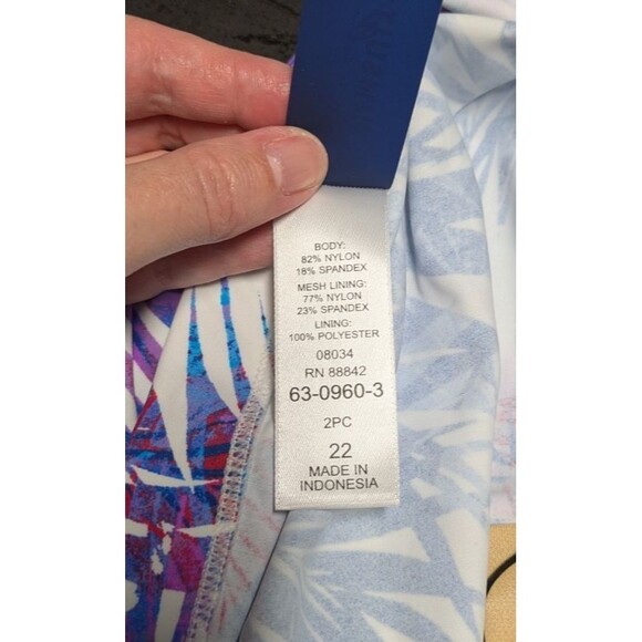 NWOT Swimsuits for All Swim 365 22 Bikini Bottoms Tropical Print High Waisted - Picture 5 of 5